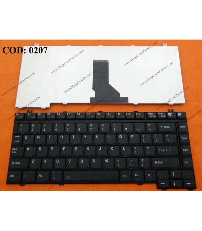 TECLADO TOSHIBA A10 A15 A30 A105 A135 A130 M10 M 15 M30 M30X SERIES SIN MARCO V0522BIAS1 BK US ORIG.