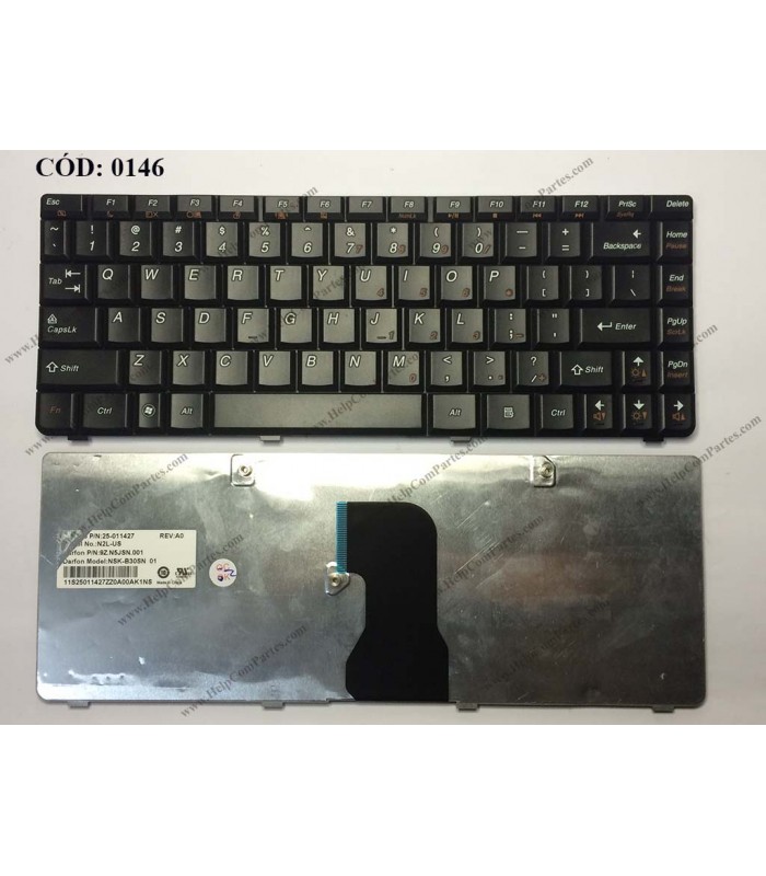 TECLADO LENOVO G460 G460A G460AL G460AX G460e G645 G465A G465AX SERIES SIN MARCO 25-011427 BK US ORIG.