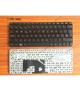 TECLADO HP MINI 110-3000 210-1000 210-2000 SERIES MARCO GLOSSY FRAME 590526-001 BK LA ORIG.