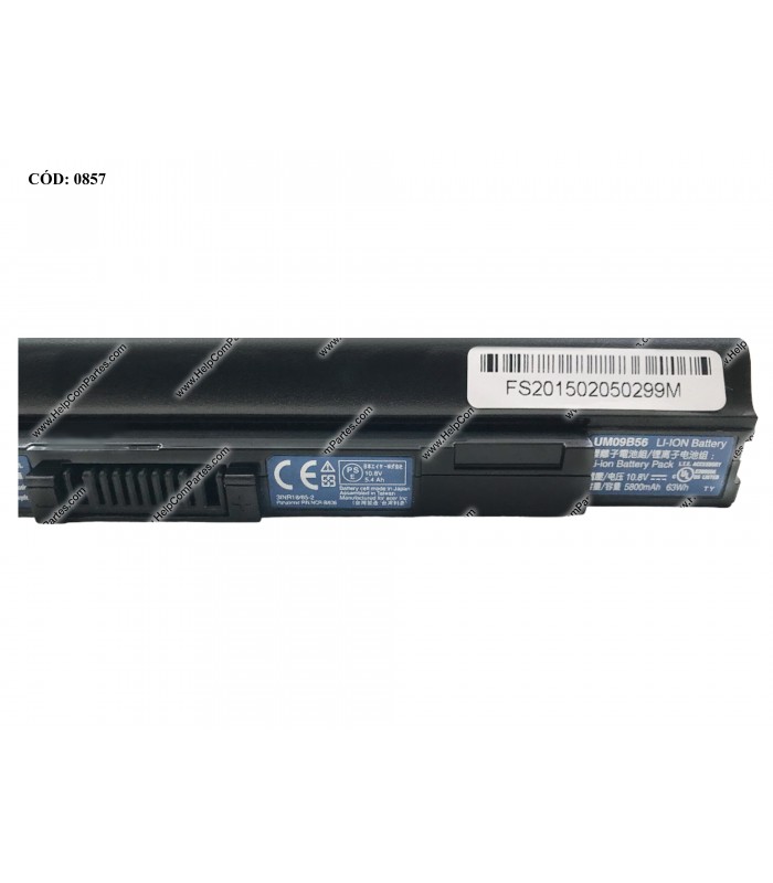 BATERIA ACER 10.8V---63WH 6C UM09B56/ASPIRE ONE 531H 751 751H SERIES NCR-B/636 OEM