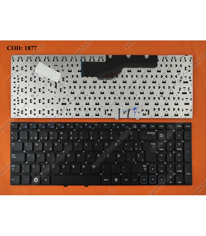 TECLADO SAMSUNG NP300E5A NP305E5A NP300V5A NP305V5A 300E5A 300V5A  SERIES SIN MARCO BA59-03271D BK SP ORIG.