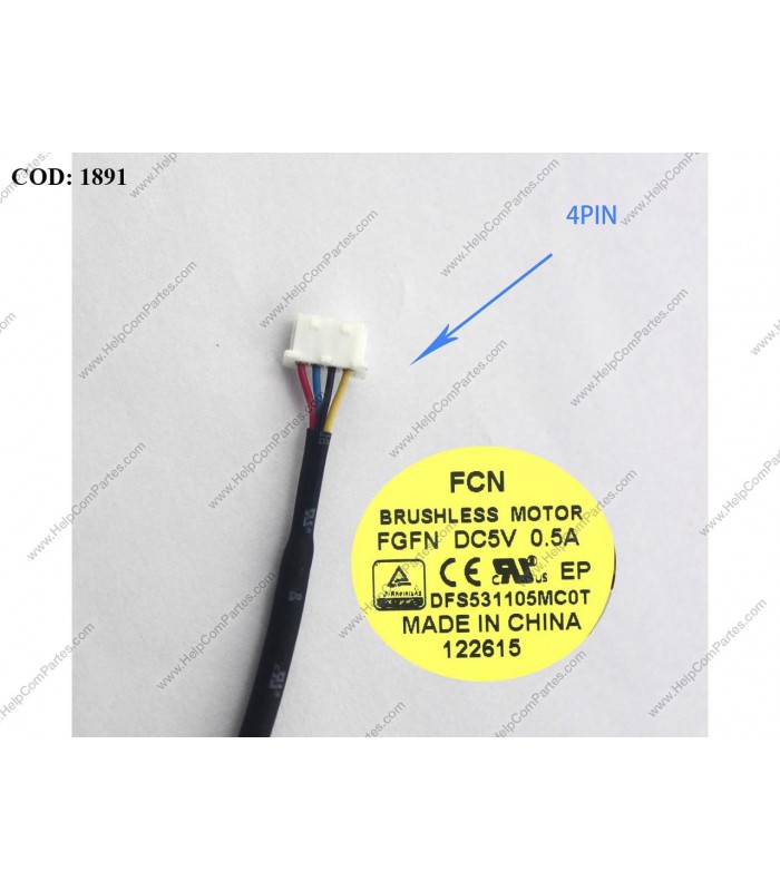 VENTI. TOSHIBA SATELLITE P55W-C P55W-C5000 L55W-C L55W-C5000 SERIES H000082100  4PIN ORIG.