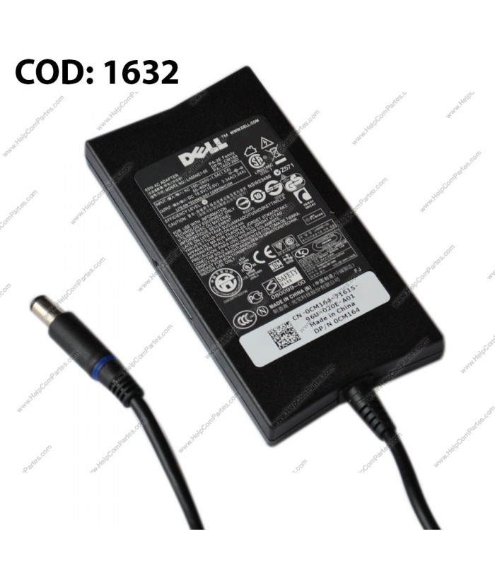 CARGADOR DELL 19.5V---3.34A 65W PIN 7.4*5.0 100-240V~ US 50-60Hz 3PRONG SIN CABLE DE PODER HA65NE OEM