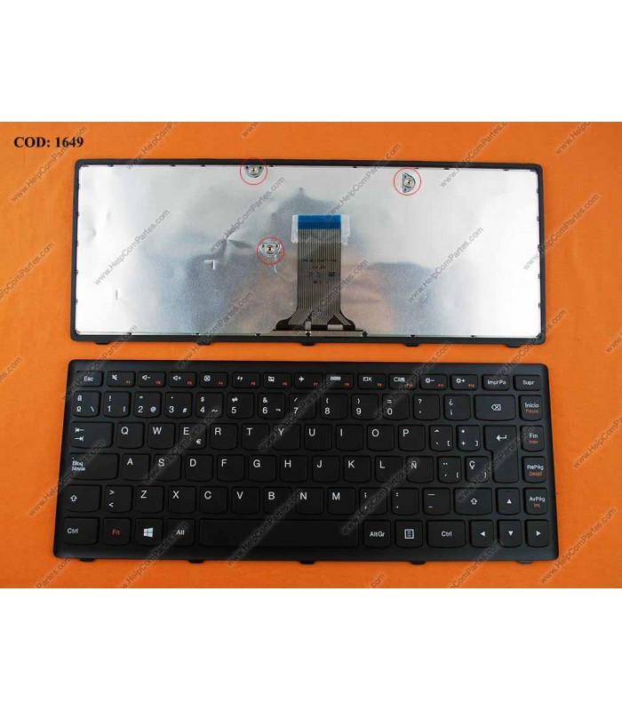 TECLADO LENOVO FLEX 14 G400S G400AS G400AT G400AM G405S G410S S410P SERIES 25213552 BK SP ORIG.