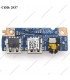 USB BD I/O W/CABLE DELL  INSPIRON 5468 5566 15 5000 5559 5759 USB/AUDIO PORT IO CIRCUIT E/S SERIES 02WMGK 2WMGK ORIG.