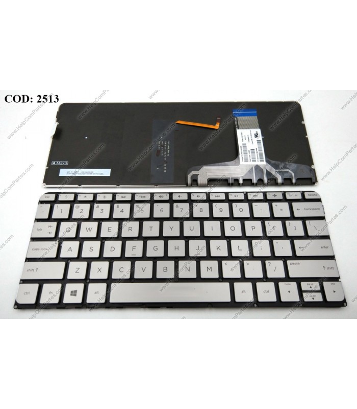 TECLADO HP SPECTRE 13-V 13- V000 13-V011DX 13- V018CA 13-V021NR 13-V100 SIN MARCO WIN8 BACKLIT US OEM