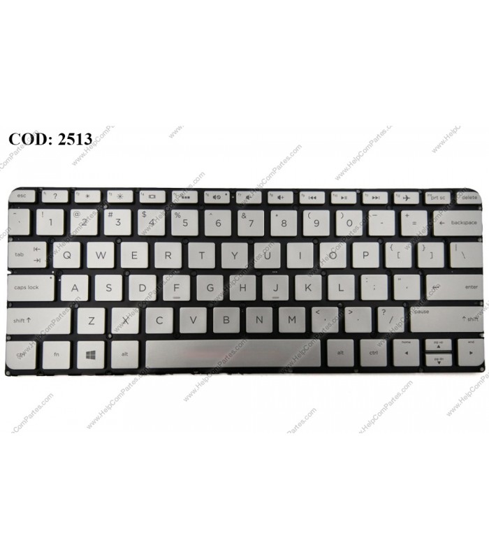 TECLADO HP SPECTRE 13-V 13- V000 13-V011DX 13- V018CA 13-V021NR 13-V100 SIN MARCO WIN8 BACKLIT US OEM