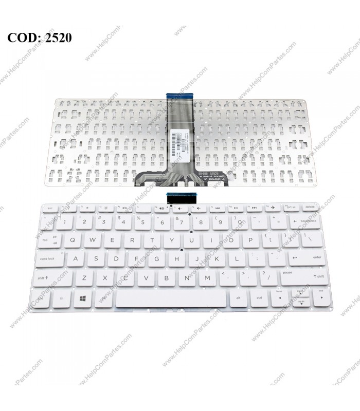 TECLADO HP PAV 11-K 11-K100 11-K000 11T-K000 X360 SERIES SIN MARCO 809543-001 WH WIN8 US ORIG.