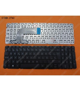 TECLADO HP 250 255 256 G3 /15-S 15-E 15-G 15-H 15-R 15-T 15-Z 15Z-G 15T-R 15T-N 15Z-N 15Z-E 17-F NO MARCO WIN8 BK SP OEM
