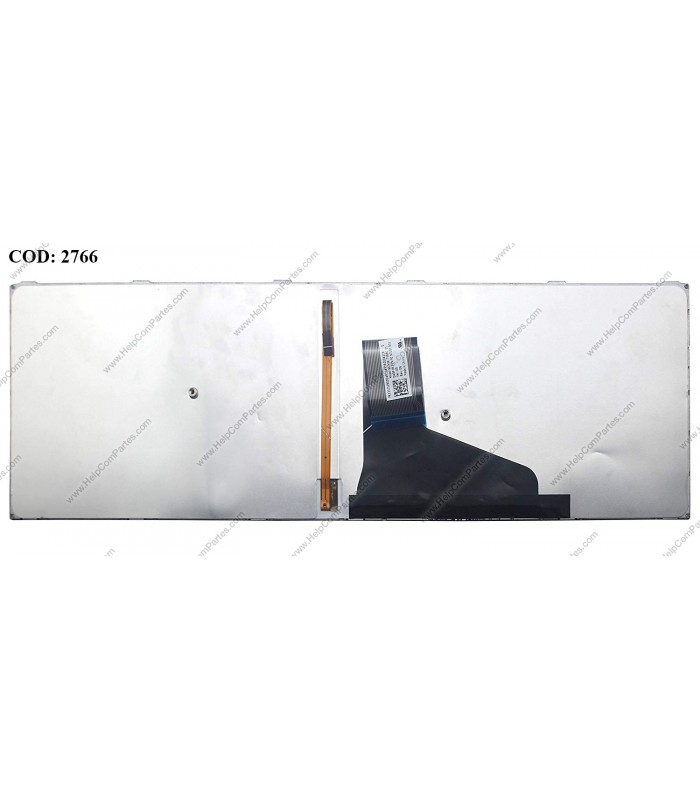TECLADO TOSHIBA S50 S50D S50-A S50D-A S50T S50T-A M50 S75 E55-A E55T-A SERIES +BACKLIT H000047340 SILVER US ORIG.