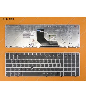 TECLADO HP PROBOOK 6560B 6565B 6570B/ELITEBOOK 8560P 8570P 8660P SERIES (POINT STICK) 701986-161 SLV/BLK LA ORIG.
