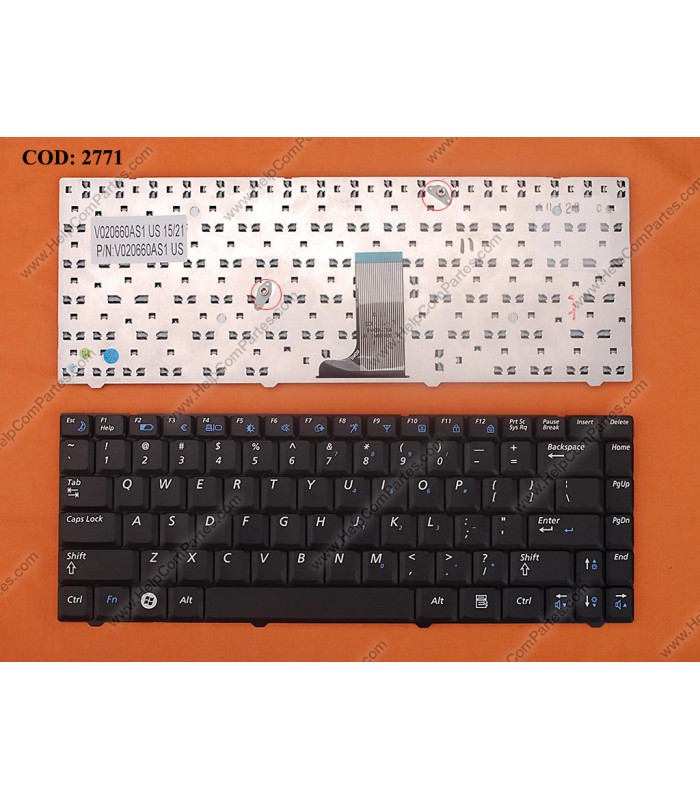 TECLADO SAMSUNG R515 R517 R518 R519 R520 SERIES SIN MARCO V020660AS1 BK US ORIG.