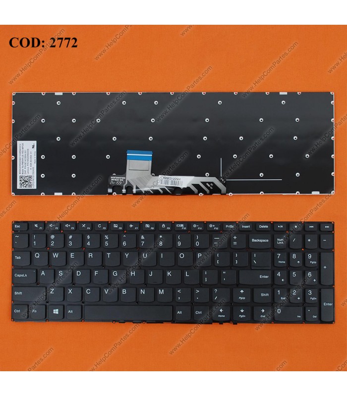 TECLADO LENOVO IDEAPAD 310S-15IIFI 310S-15IKB 310S-15ISK 510S-15 510S-15IKB 510S-15ISK 510S-15ISK SERIES NO MARCO BK US OEM