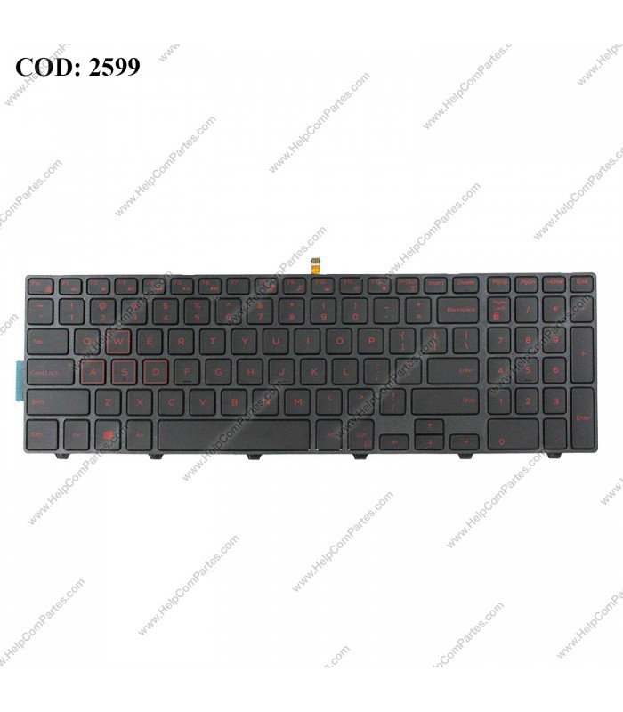TECLADO DELL GAMING 15-7000 15-7559 17-5000 15-5547 15-5521 15-3000 15-3541 SERIES +BACKLIT 0KPP2C BK US ORIG.