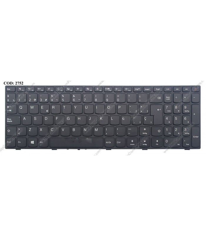 TECLADO LENOVO IDEAPAD 110-15ISK 110-17ACL 110-17IKB 110-17ISK V110-17ISK V110-17IKB SERIES 5N20L25875 BK LA ORIG.