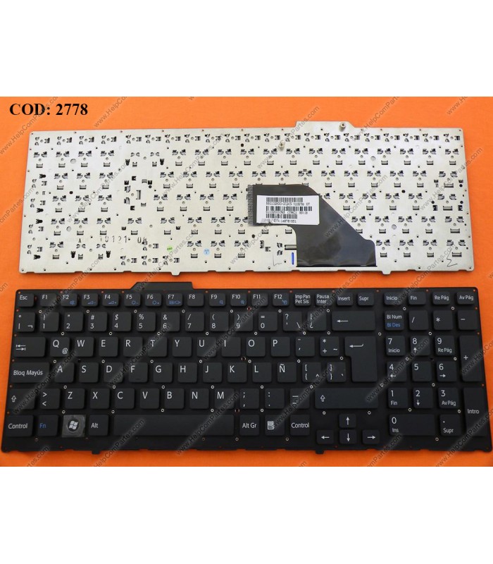 TECLADO SONY VPC-F11 VPC-F12 VPC-F13 VPC-F14 SERIES NO MARCO 148781751 BK LA ORIG.