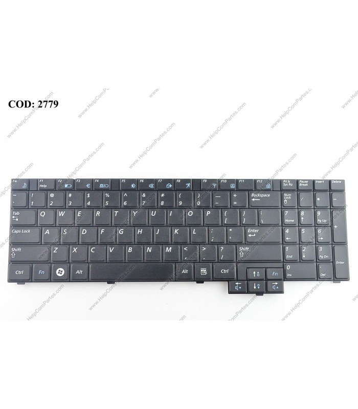 TECLADO SAMSUNG R515 R517 R523 R528 R530 P580 R618 R620 E352 E452 SERIES SIN MARCO BA59-02832A BK US ORIG.