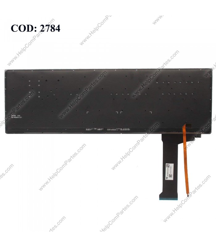 TECLADO ASUS N551 N551JB N552 N552VM G551 G551J G58 G58JB SERIES SIN MARCO+BACKLIT 0KNB0-662BSP00 SILVER  WIN8 SP ORIG.