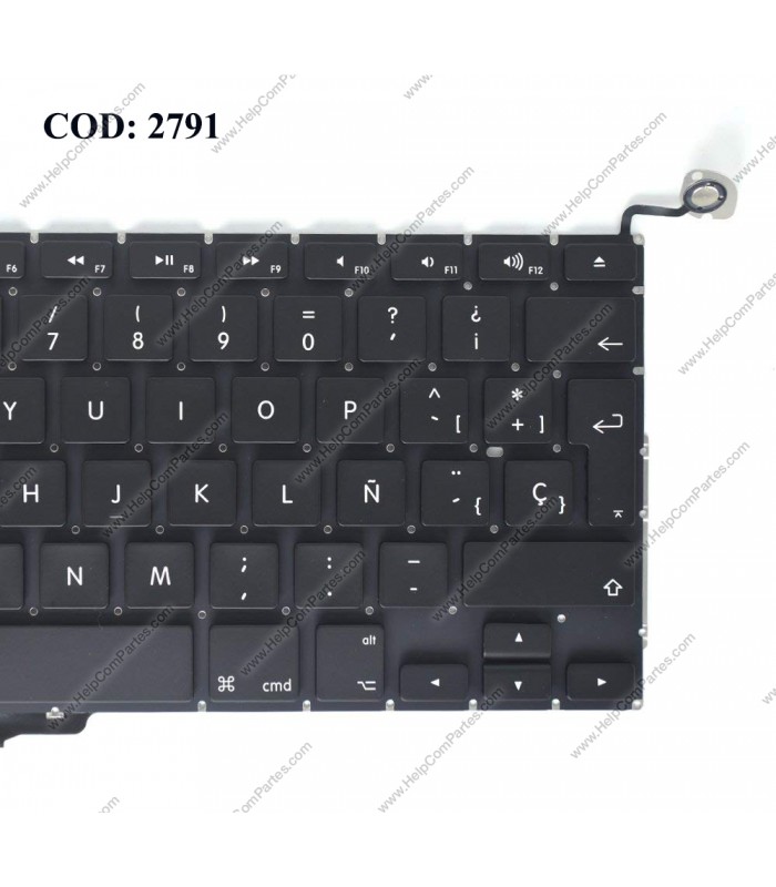 TECLADO APPLE MACBOOK PRO UNIBODY A1278 A1342 MB466 MB467 MB991 MC700 MD314 MB990 SERIES +BACKLIT BK SP ORIG.