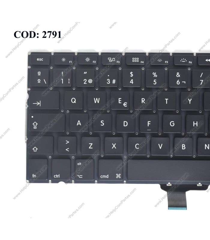 TECLADO APPLE MACBOOK PRO UNIBODY A1278 A1342 MB466 MB467 MB991 MC700 MD314 MB990 SERIES +BACKLIT BK SP ORIG.
