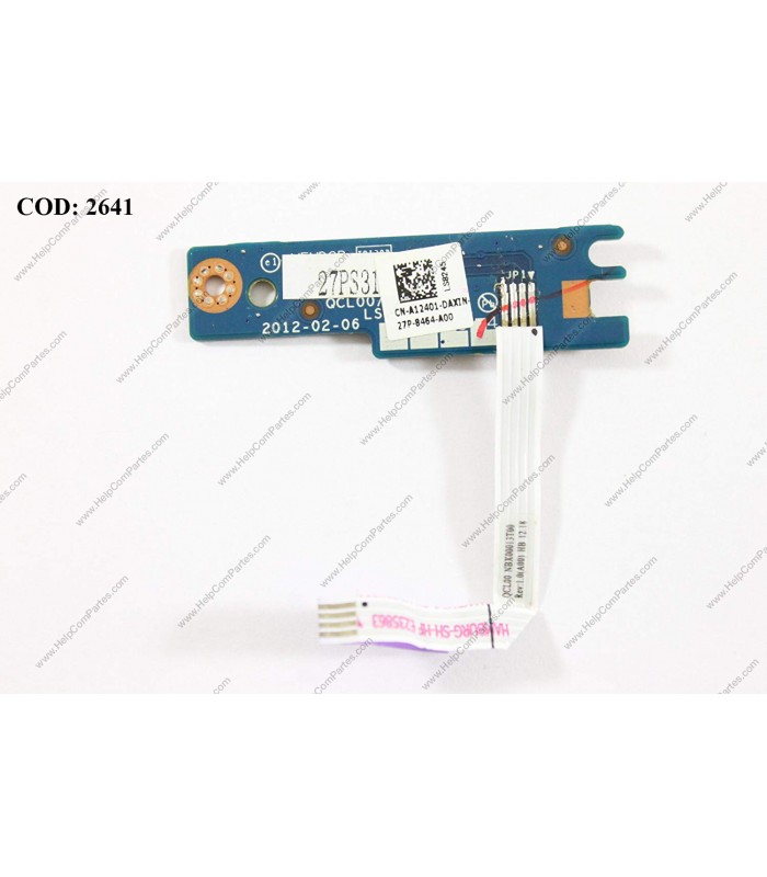 POWER BUTTON DELL BD W/CABLE 15R 7520 5520 SERIES LS-8245P A12401 A12402 ORIG.