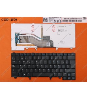 TECLADO DELL LATITUDE E6440 E6420 E5420 E6220 E6320 E6430 SERIES (POINT STICK+BACKLIT) WIN8 BK SP ORIG.