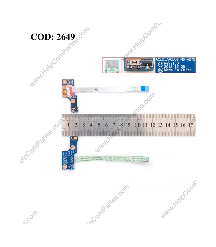 POWER BUTTON LENOVO BD W/CABLE G40-30 G40-45 G40-80 G40-70 G41-35 Z40-70 Z40-75 SERIES ACLU1 NS-A272 90005904 ORIG..