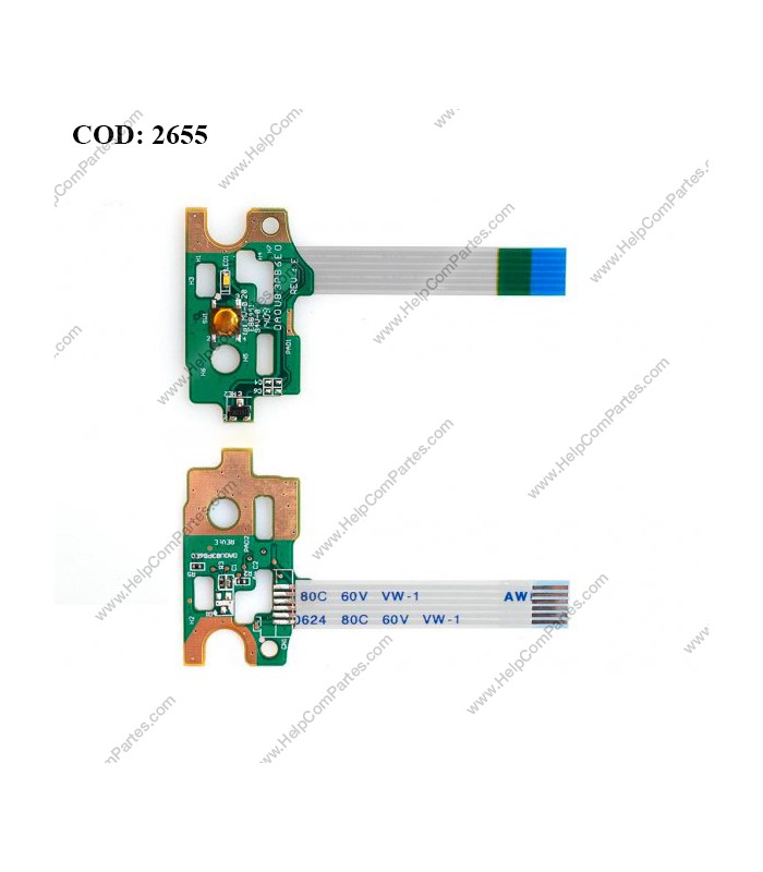 POWER BUTTON HP BD W/CABLE PAV 14-N 15-N 15T-N100 15T-N200 15Z-N100 15Z-N200 SERIES DA0U83PB6E0 732076-001 ORIG.