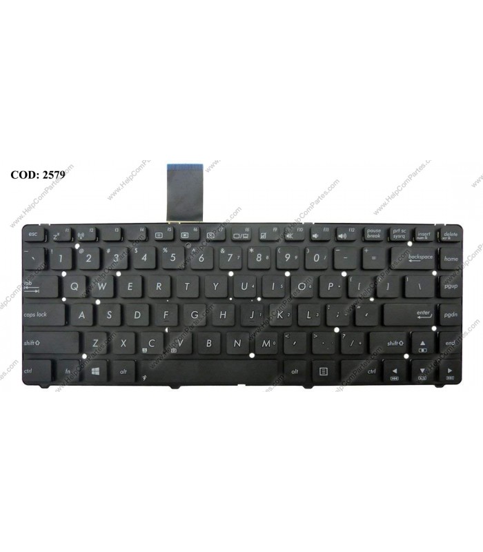 TECLADO ASUS A45V K45VM K45VS AK46 S46 E45 K45V S400C SERIES SIN MARCO 0KNB0-4140US00 BK US ORIG.