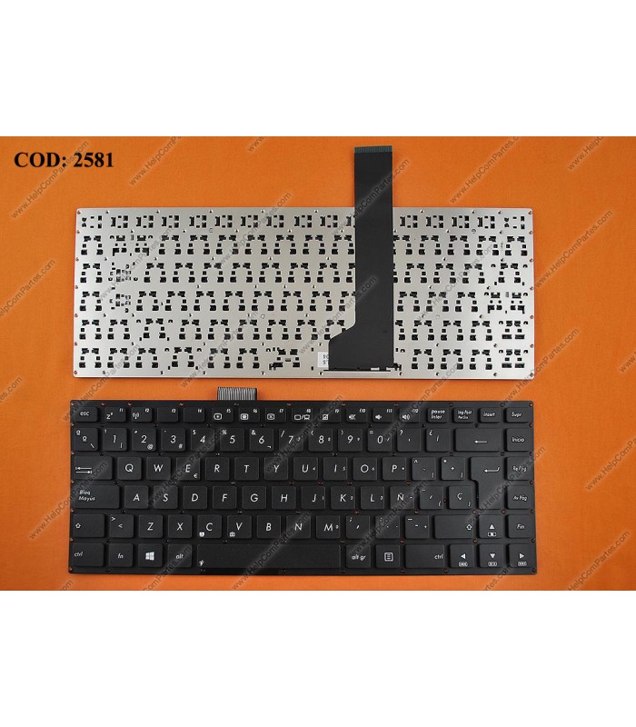 TECLADO ASUS K46 K46CA K46C K46CM K46E S46 S46C S46CB SERIES SIN MARCO 0KNB0-4106LA00 BK SP ORIG.