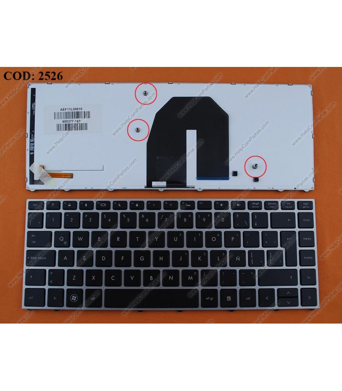 TECLADO HP PROBOOK 5330 5330M SERIES BACKLIT 650377-161 SLV/BLK LA ORIG.