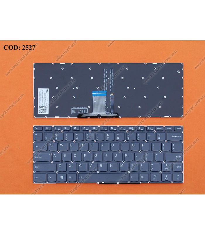 TECLADO LENOVO IP 310S-14AST 310S-14ISK 310S-14IKB 510S-14ISK 510S-14IKB 710-14ISK 710-14IKB 710-15ISK 710-15IKB BK BL US ORIG