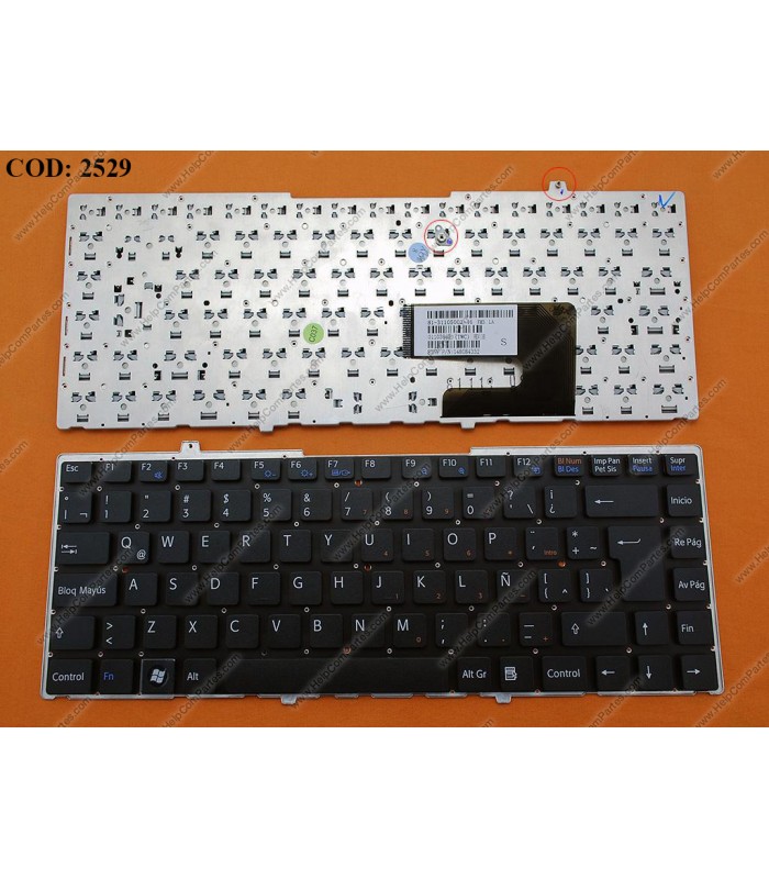 TECLADO SONY  VGN-FW FW11 FW11E FW21E FW46S FW100 FW130E FW140E FW170J SERIES SIN MARCO 148084332 BK LA  ORIG.