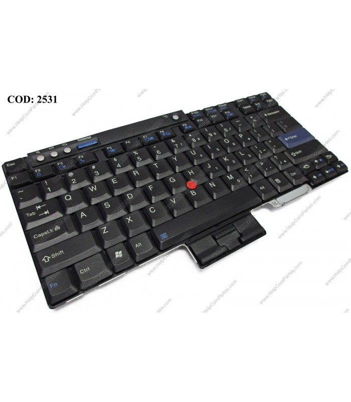 TECLADO IBM THINKPAD T60 T61 R60 R61 Z60T Z61T Z60M Z61M R400 R500 T400 T500 W500 W700 W700DS SERIES 42T3241 BK US ORIG.
