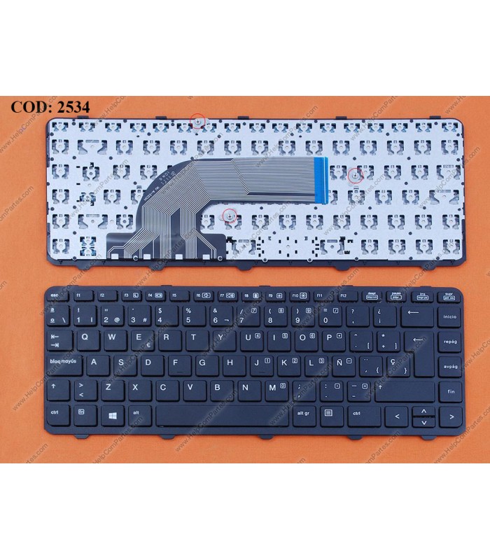 TECLADO HP PROBOOK 440 G0 440 G1 445 G1 440 G2 445 G2 430 G2 640 G1 645 G1 SERIES MARCO BK SP OEM