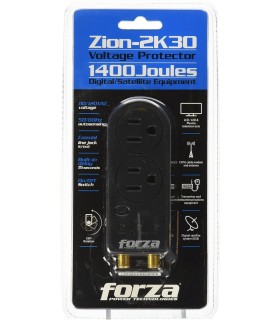 PROTECTOR FORZA FVP-0200C 400J/1800W BLACK 120V 50/60Hz, 2NEMA 5-15P, 2xCOAX, 350°G