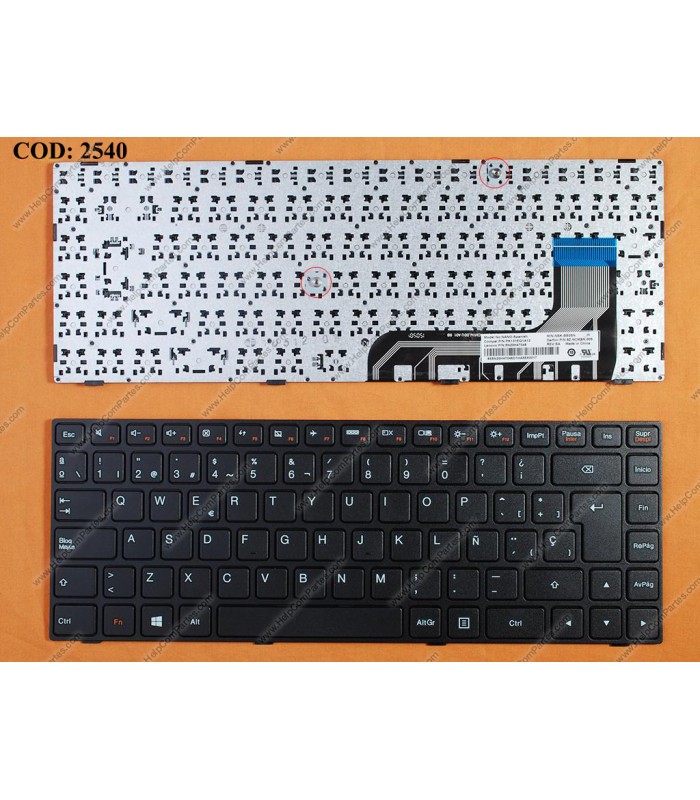 TECLADO LENOVO IDEAPAD 100 100-14 100-14IBD 100-14IBY 11S SERIES 5N20H47046 BK SP ORIG.