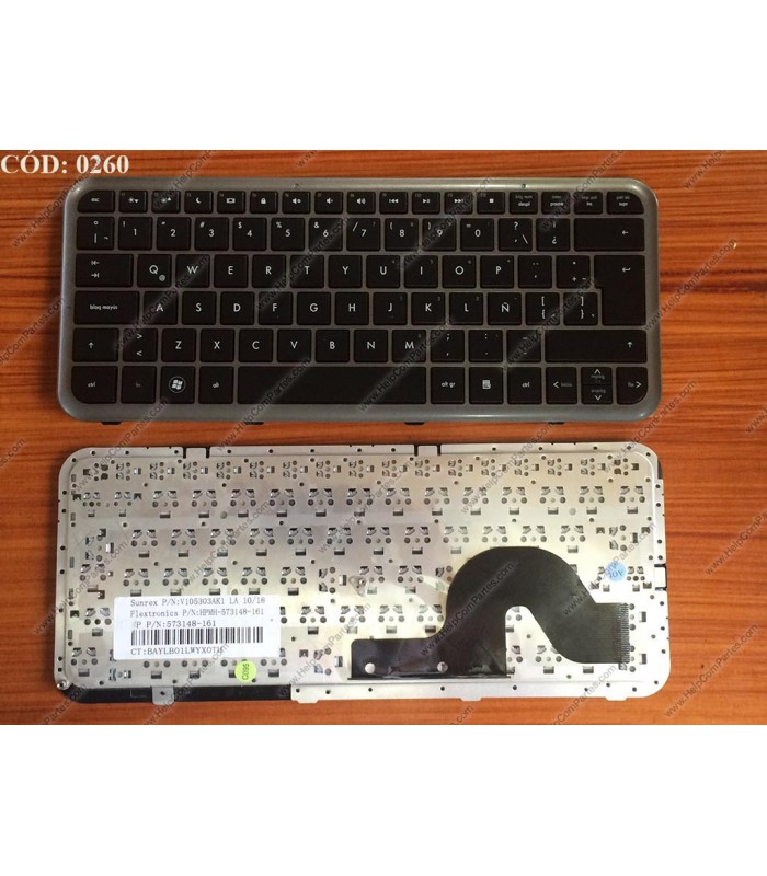 TECLADO HP DM3 DM3T DM3-1000 573148-161 SERIES MARCO GRIS 580687-061 BK LA ORIG.