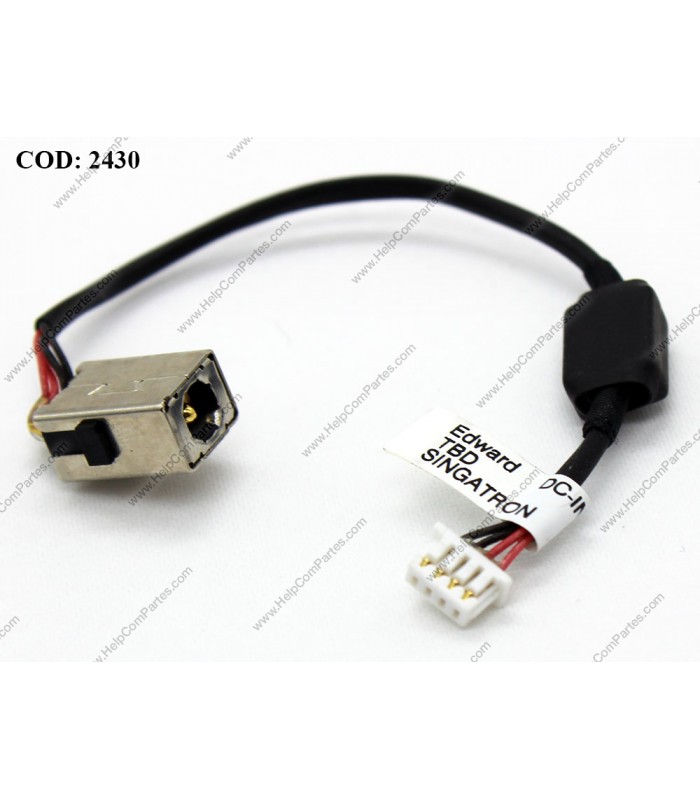 DC JACK POWER HP MINI 110-3000 110-3500 210-2000 210-2100 / COMPAQ MINI CQ10-600 CQ10-800 SERIES +CABLE 622329-001 ORIG.
