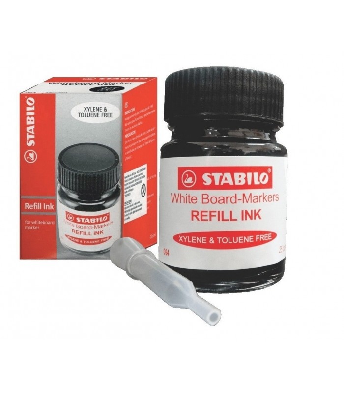 TINTA  FRASCO 25ML BK /STABILO PARA MARCADORES PIZARRA