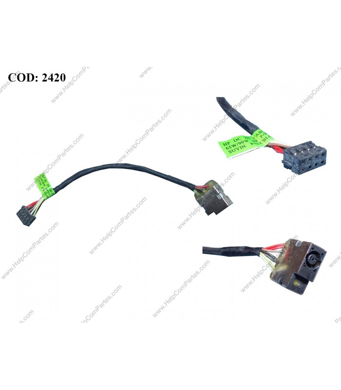 DC JACK POWER HP PAV 240 245 250 255 G2 / 15-D000 15-D100 / Compaq 14-A000 14-A100 SERIES +CABLE 747116-001 OEM.