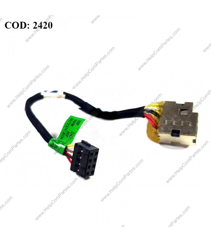 DC JACK POWER HP PAV 240 245 250 255 G2 / 15-D000 15-D100 / Compaq 14-A000 14-A100 SERIES +CABLE 747116-001 OEM.