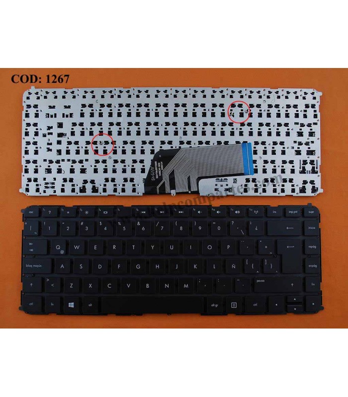 TECLADO HP ENVY 4-1000 4-1100 4-1200 6-1000 6-1100 4T-1000 6T-1000 SERIES SIN MARCO 687099-161 WIN8 BK LA ORIG.