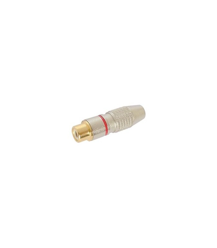 PLUG RCA METAL PLATEADO HEMBRA