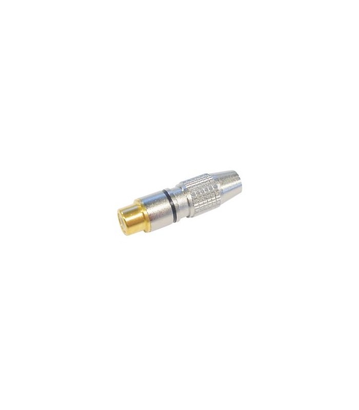 PLUG RCA METAL PLATEADO HEMBRA