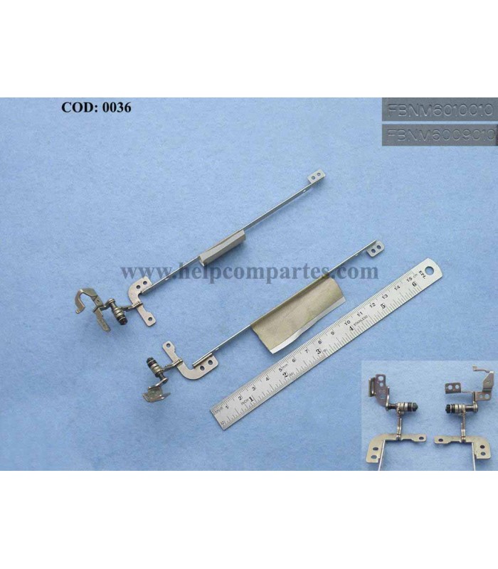 BISAGRAS HP MINI 210-1000 210-1100 210-2000 10.1" SERIES R/L 589657-001 FBNM6005010  FBNM6006010 ORIG.