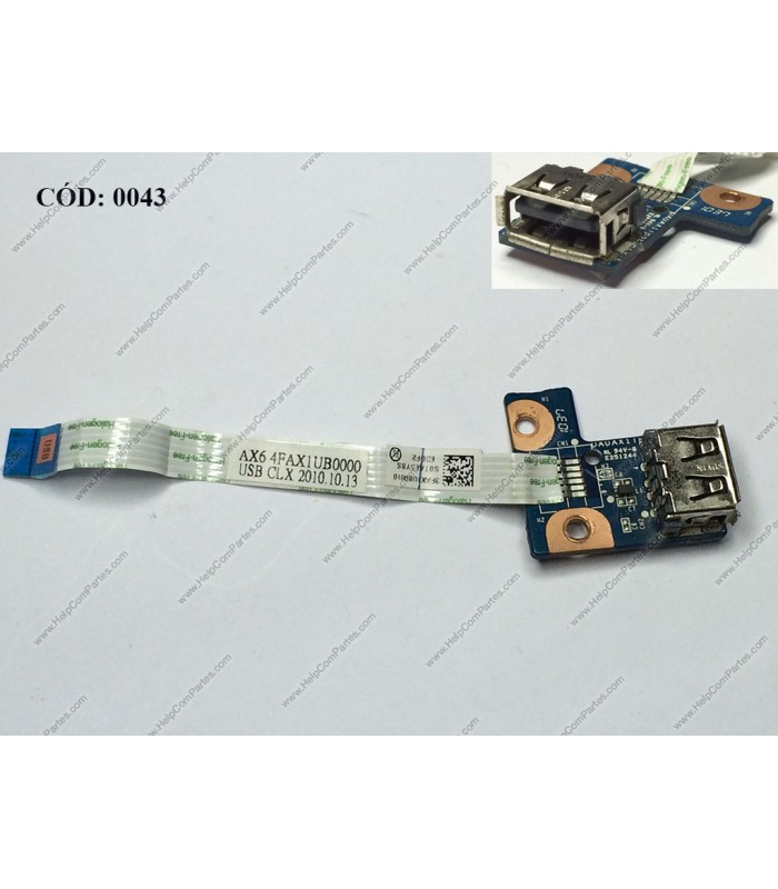 USB BD I/O W/CABLE HP COMPAQ PRESARIO G56 G62 G62M G62T G62X CQ56 CQ62 CQ62Z SERIES +CABLE 595205-001 ORIG. (DS)