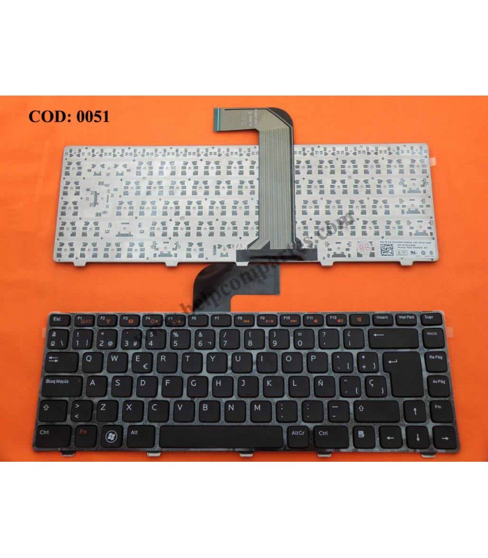 TECLADO DELL INSP. N4110 N4050 M4040 N5050 M5050 M5040 SERIES 0V2J0W BK SP ORIG.