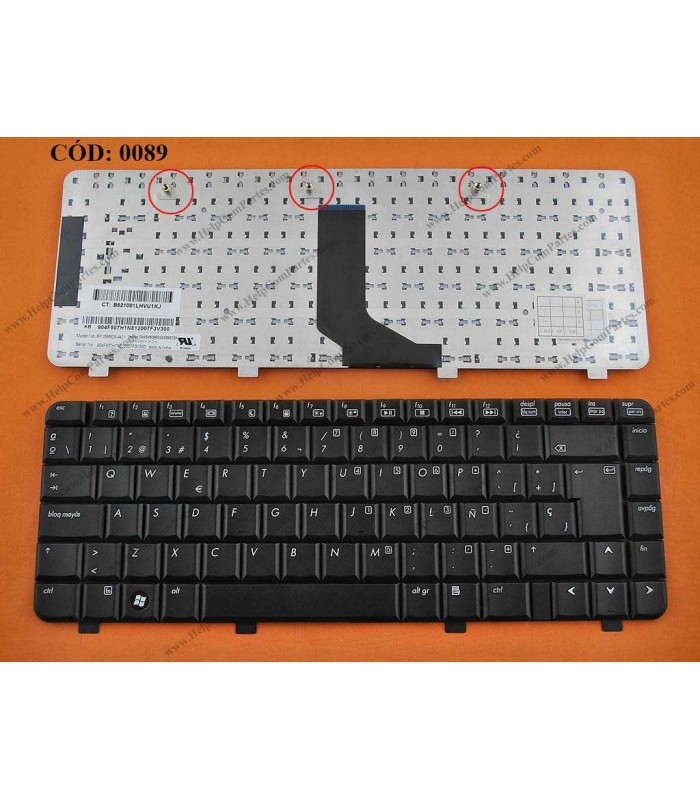 TECLADO HP COMPAQ DV2000 DV2100 DV2300 DV2500 V3000 SERIES 417068-001 BK SP OEM 