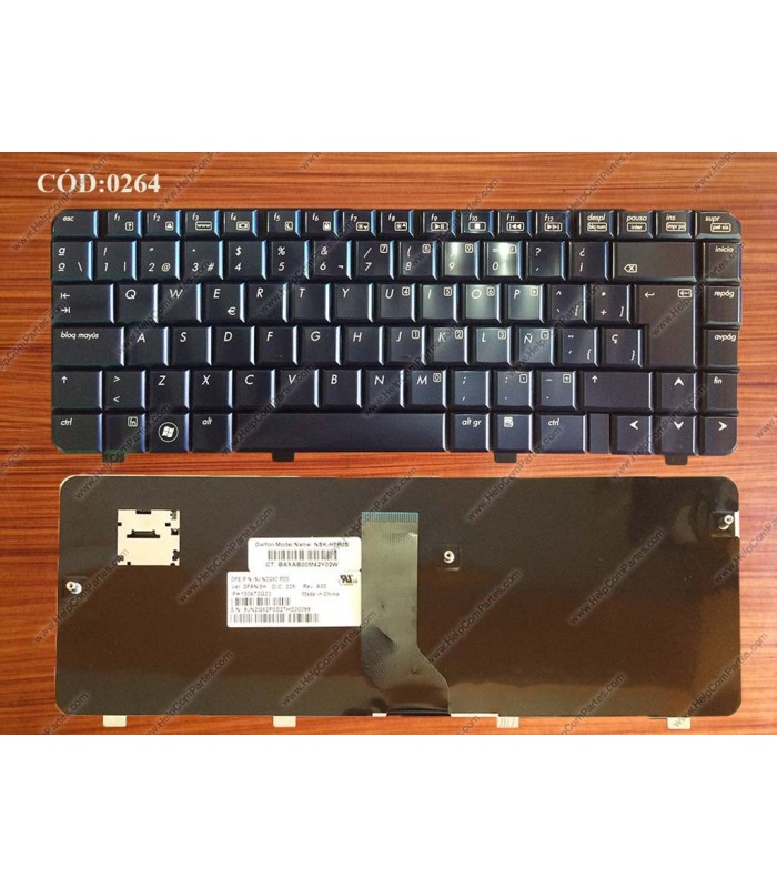 TECLADO HP PAV DV3 DV3-2000 DV3-2005EE DV3-2010EL DV3-2004TX DV3-2005TX SERIES SIN MARCO +GLOSSY AZUL OSCURO SP ORIG.
